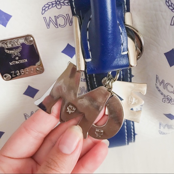 | MCM | Visetos Crossbody Boston Bag with Charms | - Picture 8 of 17